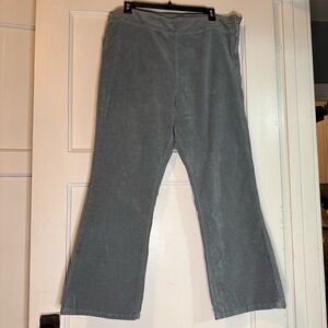 Free People Light Blue Cropped Velvet Pants